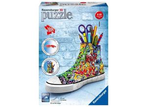 4005556125357 - Ravensburger Puzzle - Ravensburger 3D Puzzle 12535 Sneaker Graffiti - Praktischer Stiftehalter - 108 Teile - Schreibtisch-Organizer für Kinder ab 8 Ja