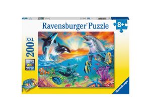 4005556129003 - Ravensburger Kinderpuzzle - 12900 Ozeanbewohner - Unterwasser-Puzzle für Kinder ab 8 Jahren mit 200 Teilen im XXL-Format