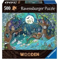 4005556175161 - Ravensburger Puzzle 17516 - Fantasy Forest - 500 Teile Holzpuzzle für Kinder und Erwachsene ab 14 Jahren mit stabilen individuellen Puzzleteilen und