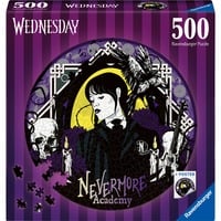 4005556175734 - Ravensburger Puzzle 17573 - Nevermore Academy - 500 Teile Wednesday Rundpuzzle für Erwachsene und Kinder ab 14 Jahren