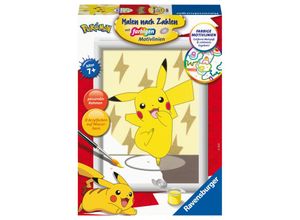 4005556200849 - Malen nach Zahlen RAVENSBURGER Pikachu Malvorlagen gelb Kinder Basteln Malen Kosmetik Schmuck Made in Europe FSC - schützt Wald weltweit