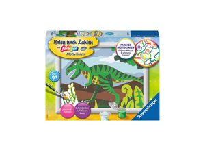 4005556202935 - Malen nach Zahlen RAVENSBURGER Hungriger Dinosaurier Malvorlagen bunt Kinder Malen Zubehör Made in Europe  FSC - schützt Wald weltweit