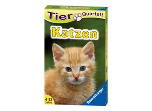 4005556204212 - Ravensburger 20421 - Tierquartett Katzen Klassiker für 3-6 Spieler ab 4 - 12 Jahre 32 Katzenrassen