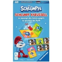 4005556209903 - Ravensburger Mitbringspiel - 20990 - Schlumpf Karussell das spannende Kreisel-Merkspiel für kleine und große Schlumpf-F