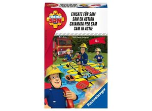 4005556234301 - Ravensburger 23430 - Feuerwehrmann Sam Einsatz für Sam Mitbringspiel für 2-4 Spieler Kinderspiel ab 4 Jahren kompaktes Format Reisespiel Brettsp