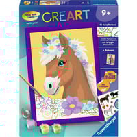 4005556239993 - Malen nach Zahlen RAVENSBURGER CreArt Pferd mit Blumen bunt Malvorlagen KinderB18cm H24cm Made in Europe B18cm H24cm