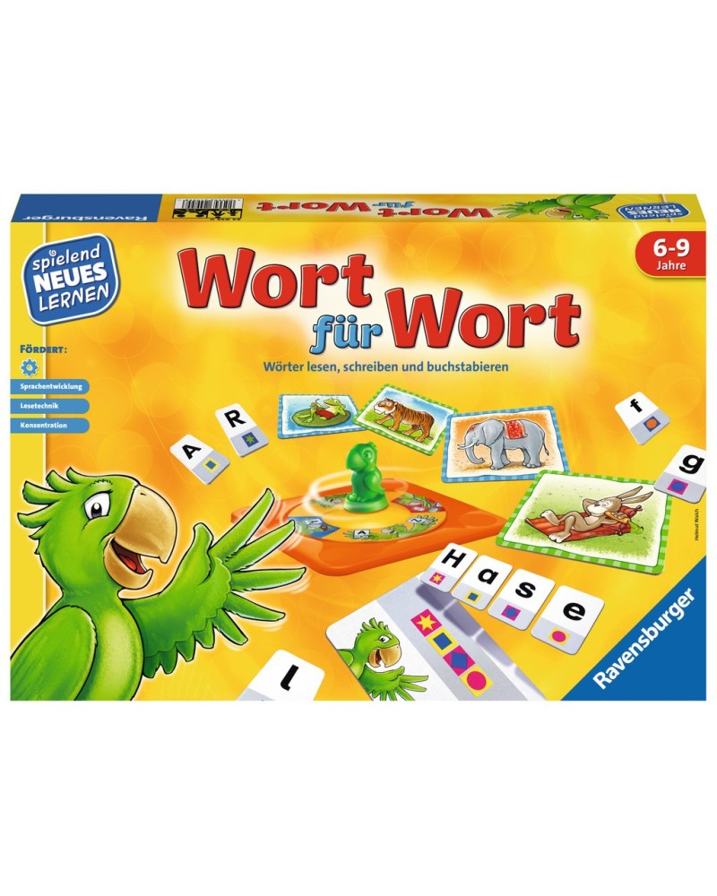 4005556249558 - Ravensburger 24955 - Wort für Wort - Spielen und Lernen für Kinder Lernspiel für Kinder von 6-9 Jahren Spielend Neues Lernen für 1-4 Spieler