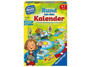 4005556249848 - Spielend Neues lernen - Ravensburger 24984 - Rund um den Kalender - Spielen und Lernen für Kinder Lernspiel für Kinder von 4-7 Jahren Spielend Neues