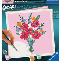 4005556255191 - Malen nach Zahlen RAVENSBURGER CreArt Mohnblumenstrauß bunt Malvorlagen KinderB20cm H20cm für Erwachsene  Made in Europe B20cm H20cm