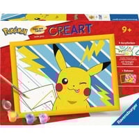 4005556255573 - Malen nach Zahlen RAVENSBURGER CreArt Freches Pikachu bunt Malvorlagen KinderB24cm H18cm Made in Europe B24cm H18cm