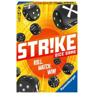 4005556268405 - Ravensburger 26840 - Strike Brettspiel Mehrfarbiges Würfelspiel für 2-5 Spieler Mitbringspiel ab 8 Jahren Familienspiel