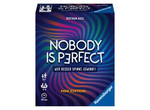 4005556268474 - Ravensburger 26847 - Nobody is perfect Mini Edition - Kommunikatives Kartenspiel für die ganze Familie Spiel für Erwachsene und Jugendliche ab 14 Jah