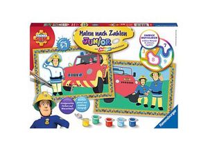 4005556277728 - Mal-Set MALEN NACH ZAHLEN JUNIOR – FEUERWEHRMANN SAM 9-teilig