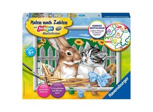 4005556284771 - Malen nach Zahlen RAVENSBURGER Putzige Freunde Malvorlagen bunt Kinder Basteln Malen Kosmetik Schmuck Made in Europe FSC - schützt Wald weltweit