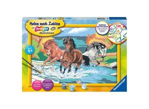 4005556284924 - Malen nach Zahlen - Jeder kann malen (Mal-Sets) Bildgröße 31 x 21 cm - Ravensburger Malen nach Zahlen 28492 - Stolze Wildpferde - Kinder ab 9 Jahren