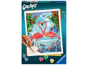 4005556289912 - Malen nach Zahlen RAVENSBURGER CreArt Flamingo Love Malvorlagen bunt Kinder Malen Zubehör Made in Europe  FSC- schützt Wald - weltweit