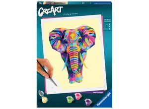 4005556289950 - Malen nach Zahlen RAVENSBURGER CreArt Funky Elephant Malvorlagen bunt Kinder Malen Zubehör Made in Europe  FSC- schützt Wald - weltweit