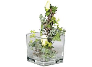 4005632928650 - Vase Würfel Glas 14x14x14cm klar - Sandra Rich
