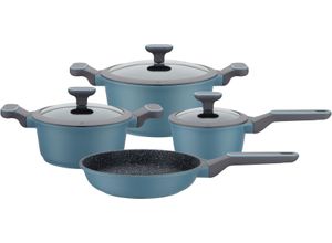 4005643414623 - Topf-Set Blue Granit Töpfe Gr + blau (hellblau schwarz transparent) Topfsets Topf Induktion