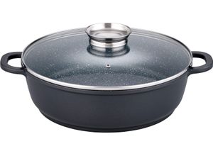 4005643415439 - Servierpfanne Gourmet Granit Pfannen Gr Ø 32 cm + Höhe 90 cm schwarz Servierpfannen VITAFLON GRANIT Antihaft-Versiegelung Glasdeckel Induktion