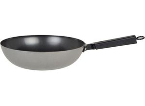 4005643444316 - Wok Mandarin Karbon-Stahl schwere Qualität Antihaft-Versiegelung Ø 30 cm Induktion schwarz|silberfarben