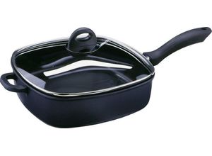 4005643447287 - Schmorpfanne Gourmet Aluminiumguss Fett-Trenn-Pfanne robuste Qualtiät 28x28 cm Induktion schwarz