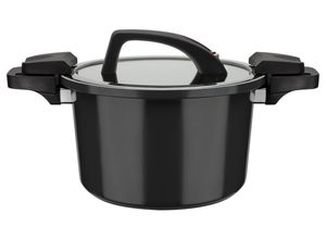 4005643811095 - Dampfgartopf Gourmet Nero Töpfe Gr 6 l + Ø 24 cm schwarz Weitere Töpfe Topf Dampfkochtopf Induktion