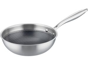 4005643868624 - Sauteuse Inoxxa Black silber (silberfarben) H8cm Ø20cm Töpfe Schwenkpfanne aus Dreischicht-Material mit Antihaft-Versiegelung