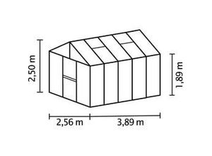 4005717056889 - Gewächshaus Zeus 10000 266 x 399 cm 10 mm Hohlkammerplatten
