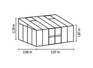 4005717087814 - Anlehngewächshaus Helena 10200 268 x 407 cm 3 mm Sicherheitsglas