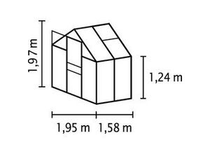 4005717108052 - Gewächshaus Calypso 3000 192 x 154 cm 4 mm Hohlkammerplatten