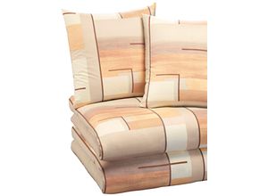 4005774490688 - Bettwäsche BIBERNA WITT-PBK-Bettwäsche-temporär Gr B L 155 cm x 220 cm 2 tlg Mako-Jersey B L 80 cm x 80 cm beige Bettwäsche nach Material