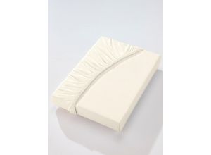 4005774536911 - Betttuch BIBERNA Laken Gr B L 140-160 cm x 200 cm 1 St Jersey 20 cm beige (ecru)