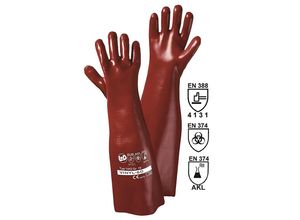 4005781144314 - ROT - l+d worky VINYL-60 1443 Vinyl Arbeitshandschuh en 388 en 374 cat iii 1 Paar