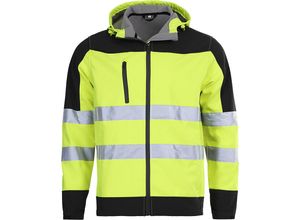 4005781484113 - Warnschutz-Softshelljacke neongelb schwarz Größe XS