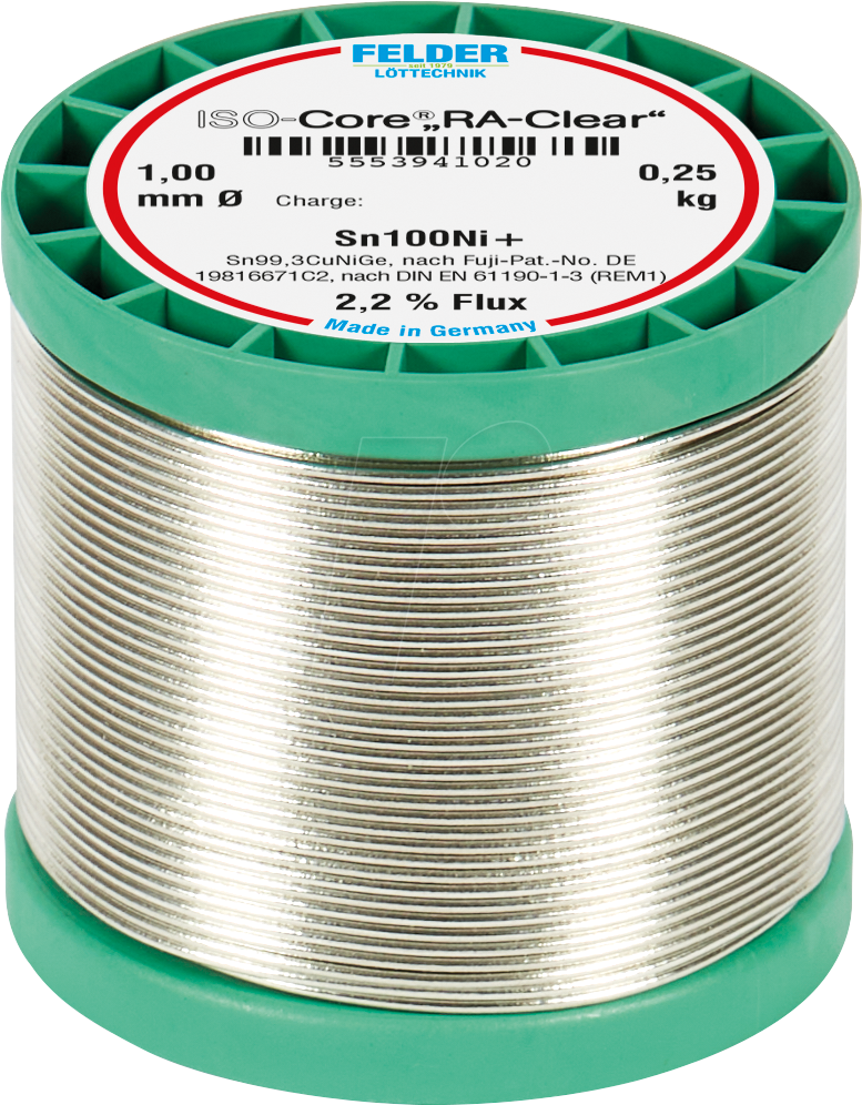 4005796551312 - LZ F7 BF 10 250 - Lötzinn bleifrei mit KupferanteilØ 10 mm 250 g