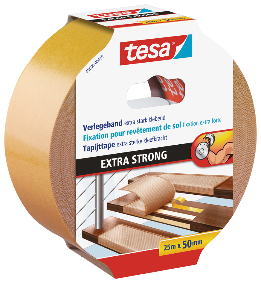 4005800222122 - Mm_unverified_brand - tesa Verlegeband 25 m x 50 mm extra stark klebend Teppich-Verlegeband