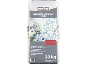 4005813947685 - Natursteinkleber weiss 20 kg für Innen und Außen Kleber Granitkleber - Primaster