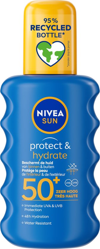 4005900363633 - NIVEA SUN Protect & Hydrate Sonnenspray - SPF 50 - Sonnenspray - Schützt und hydratisiert - Sonnenschutz - Korallenfreundlich - Mit Vitamin E - 200 ml