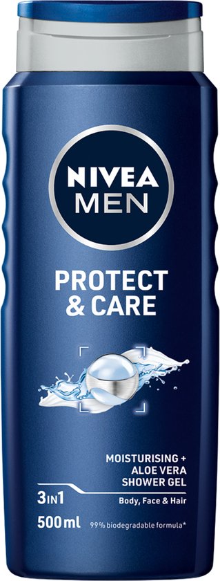 4005900368539 - NIVEA MEN Protect & Care Duschgel - 3-in-1 Duschgel mit Aloe Vera - Shampoo - 500ml