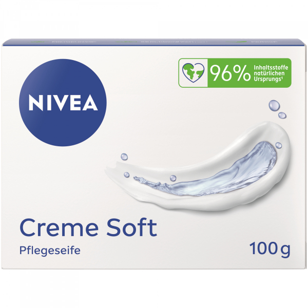 4005900939616 - Nivea Creme Soft™ Seife hautpflegende Mandelöl-Formel feuchtigkeitsspendend alkohol- & mikroplastikfrei weiß 100 g