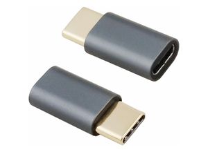 4005938883448 - Helos - Adapter usb 20 Micro b Buchse  Type-C™ Stecker premium dunkelgrau (288344)