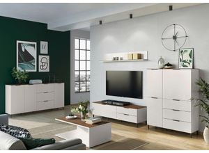 4005949147218 - Lowboard GERMANIA California Sideboards Gr B H T 164 cm x 47 cm x 47 cm 2 braun (kaschmir nussbaum nachbildung) Lowboards Breite 164 cm mit filigraner Deckplatte