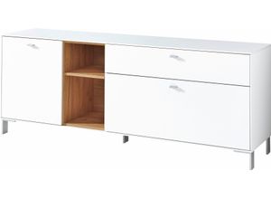 4005949244160 - Lowboard GERMANIA Design2 Sideboards weiß (weiß eichefarben navarra) Lowboards Breite 167 cm