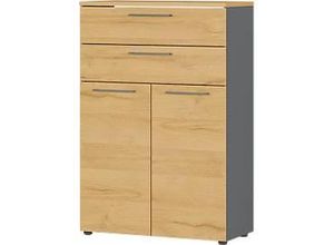 4005949423305 - GERMANIA Aktenschrank Agenda Home 4233-564 grafit grandson-eiche 1 Fachboden 800 x 400 x 1200 cm