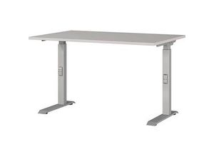 4005949791985 - Schreibtisch DOWNEY 7910-643 manuell höhenverstellbar 68-91cm (H) 120x80cm (BxT) rechteckig kaschmir   silber 4005949791985