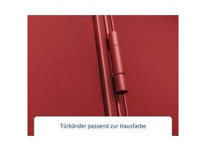 4005954394201 - Hörmann Ecostar - Metall-Gerätehaus Elegant mit Pultdach Typ 1 108 x 238 cm purpurrot 26 m² 1-flüglige Tür