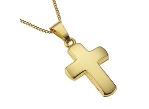 4006046136877 - Kette mit Anhänger ZEEME Gold 333 Kreuz-Motiv 36 38cm lang Halsketten Gr 36 38cm Gold Länge 38 cm Breite 110 mm gelb Zeeme