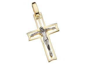 4006046144025 - Kreuz-Anhänger FIRETTI Schmuck Geschenk Gold 333 Halsschmuck Anhänger für Halskette Kreuz Schmuckanhänger Gr Gelbgold 333 19 g goldfarben (gelbgoldfarben weißgoldfarben) Damen Anhänger zu Hoodie Kleid Shirt Jeans Sneaker Anlass Geburtstag Weihnachten