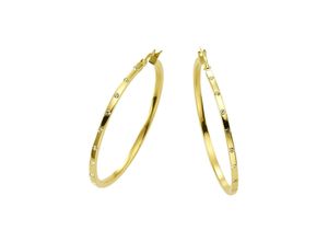 4006046167550 - Paar Creolen FIRETTI Schmuck Geschenk Gold 333 Klassiker Gelbgold Ø ca 39 mm Ohrringe Gr Gelbgold 333 gelb (gelbgoldfarben kristallweiß) Damen Creolen mit Zirkonia (synth)